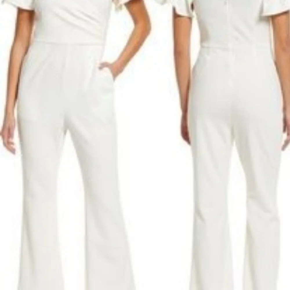Chelsea 28 Off shoulder white jumpsuit size M - Picture 2 of 11